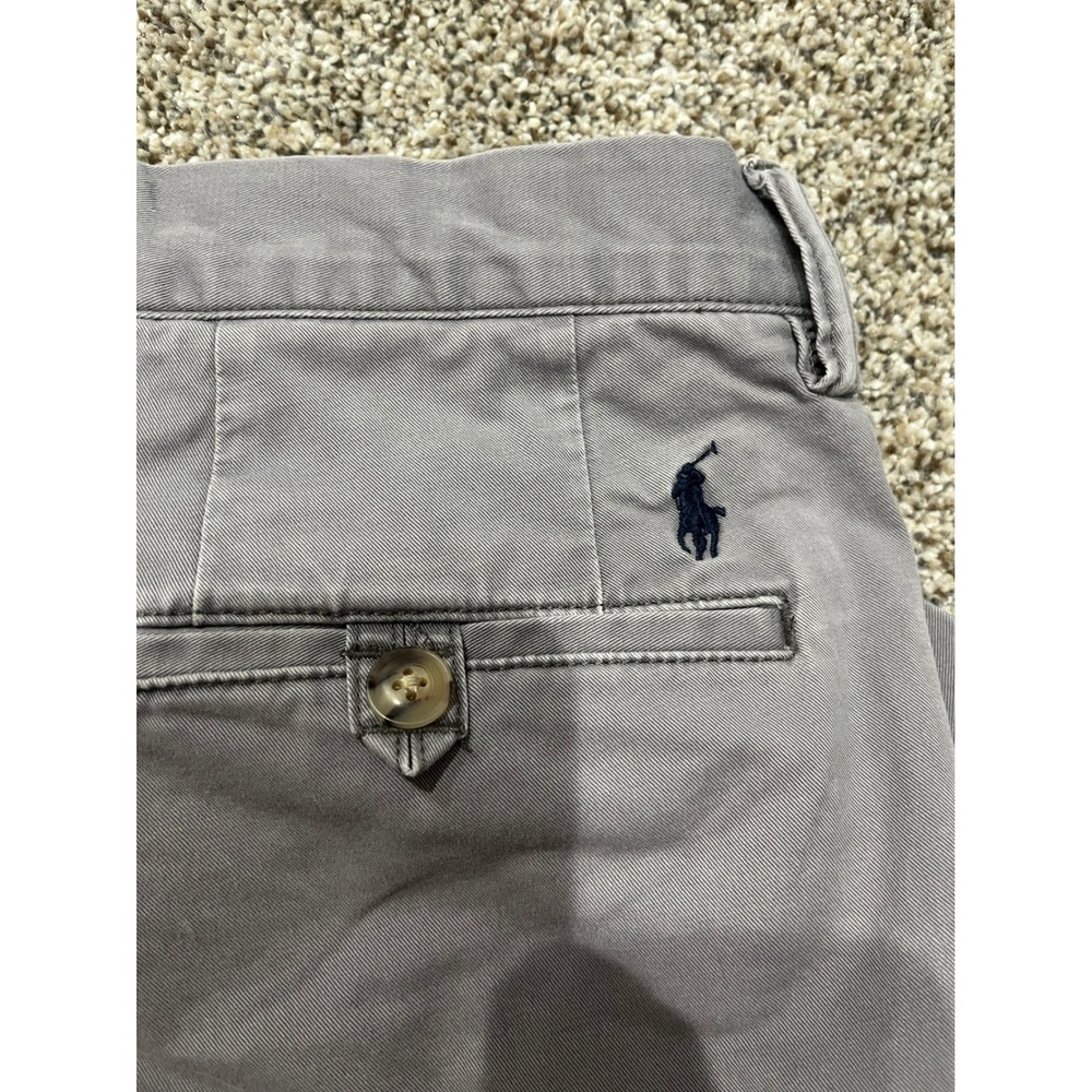 Polo Ralph Lauren Mens Stretch Straight Fit Chino Pants Gray 36x32 Cotton Twill - Picture 9 of 10